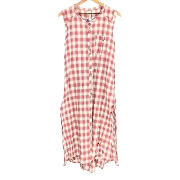 Anthropologie Aratta Silent Journey Plaid Duster Dress, large - Picture 1 of 7